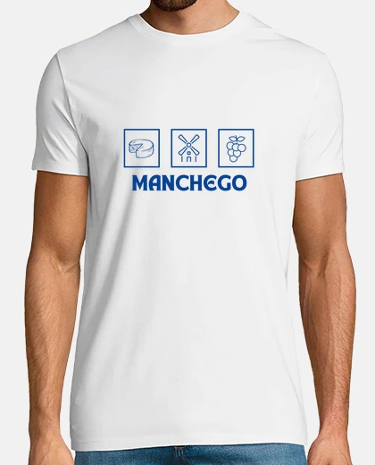 Tee-shirt manchego bleu