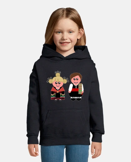 Kids mancheguitos with the regional costume of la mancha.
