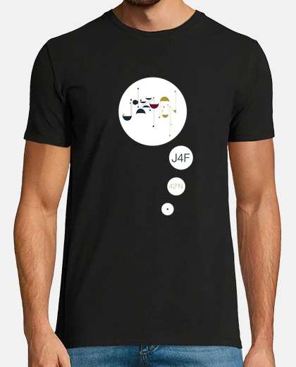 Tee-shirt manches courtes homme noir - cercles de j4f