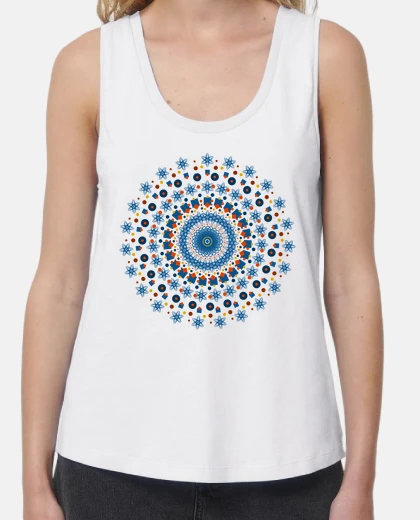 Camiseta Mandala azulada