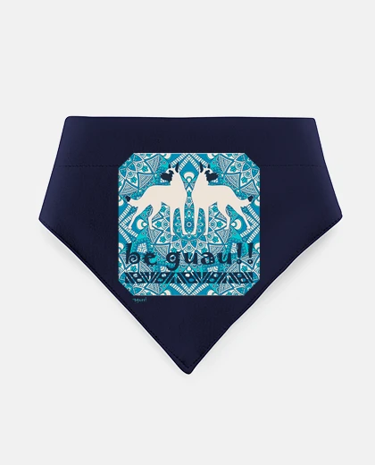Mascotas mandala be wow blue bandana