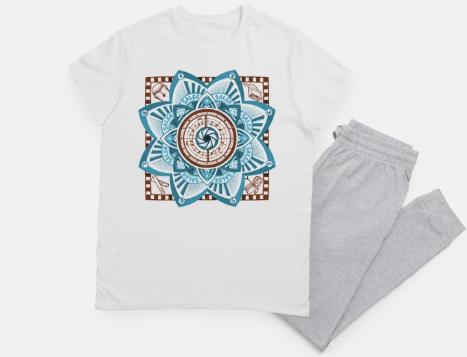 Pajama mandala salsa color