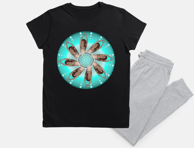 Pyjama mandala woman wheel of love sea night sleep
