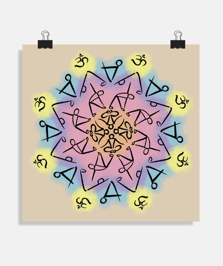 Poster mandala yoga poster
