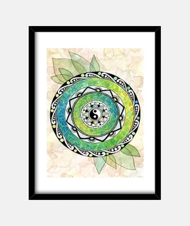 Mandala Acuarela hecho a mano