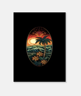 mandala tabla de surf el verano