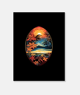 mandala tabla de surf el verano
