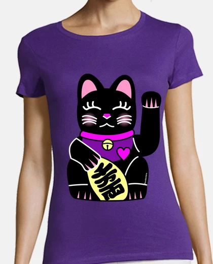 Tee-shirt maneki neko noir