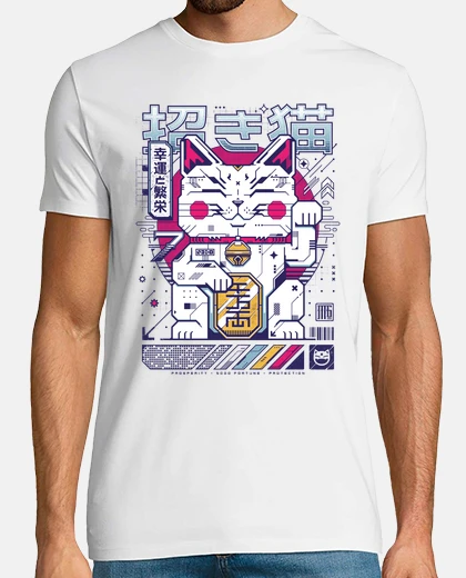 T-shirt maneki nekotech