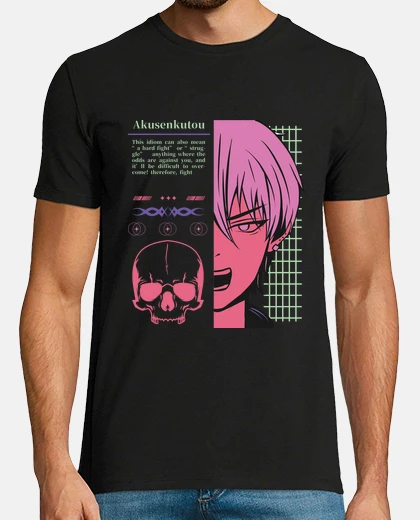 Playera manga akusenkutou