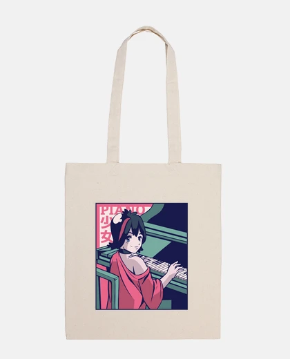 Bag manga girl who plays piano