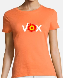 Manga corta verde con letras VOX y logo CAYETANA bandera de España