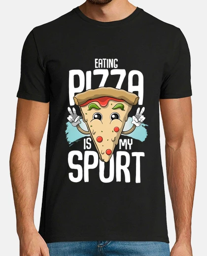 Tee-shirt manger de la pizza est mon sport