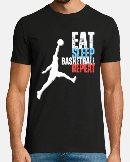 Tee-shirt manger dormir basket-ball répéter enfan