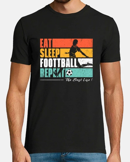 Tee-shirt Manger dormir football repeter foot