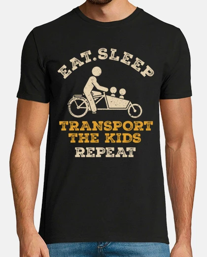 Tee-shirt manger dormir répéter cargo cargobike