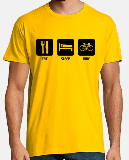 Tee-shirt manger, dormir, vélo