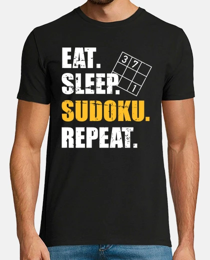 Tee-shirt manger sommeil répéter sudoku