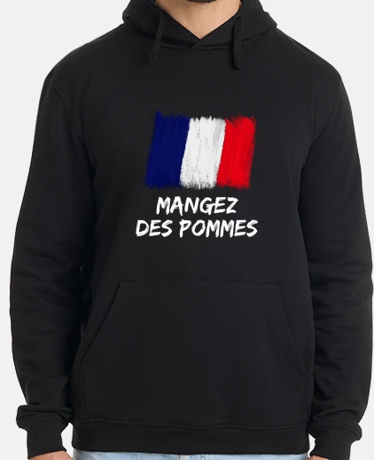 Sweat Mangez des Pommes avec le drapeau Franc