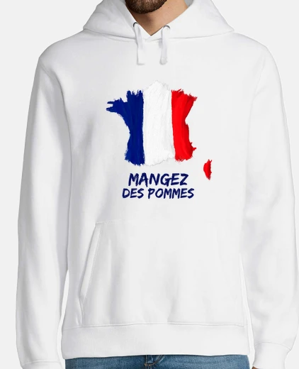 Sweat Mangez des Pommes et Carte de la France