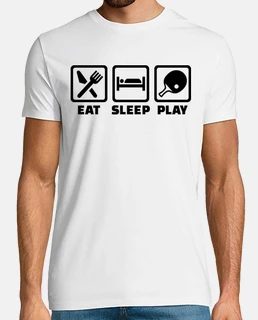 mangez le jeu de ping-pong du sommeil