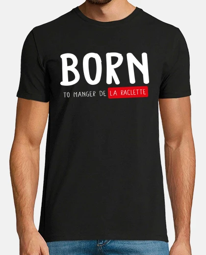 T-shirt mangiare cibo da raclette