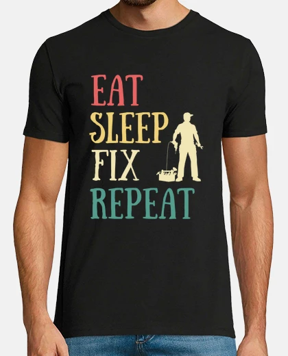 T-shirt mangiare dormire aggiustare umorismo fa