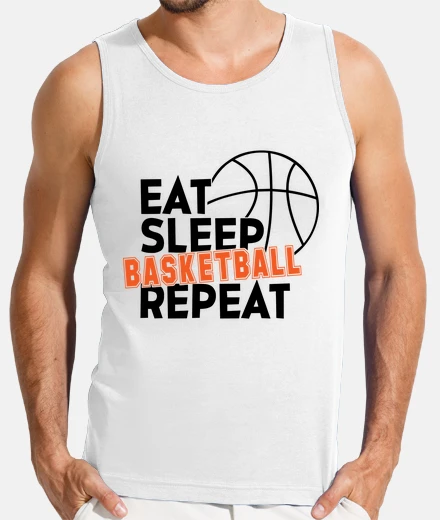 T-shirt mangiare dormire basket ripetere