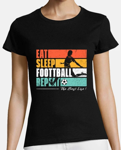 T-shirt mangiare dormire calcio provare calcio