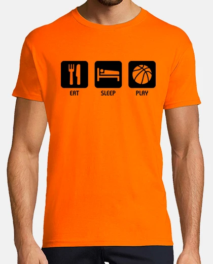 T-shirt mangiare, dormire, giocare