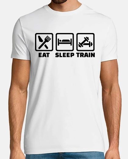 T-shirt mangiare dormire treno bodybuilding