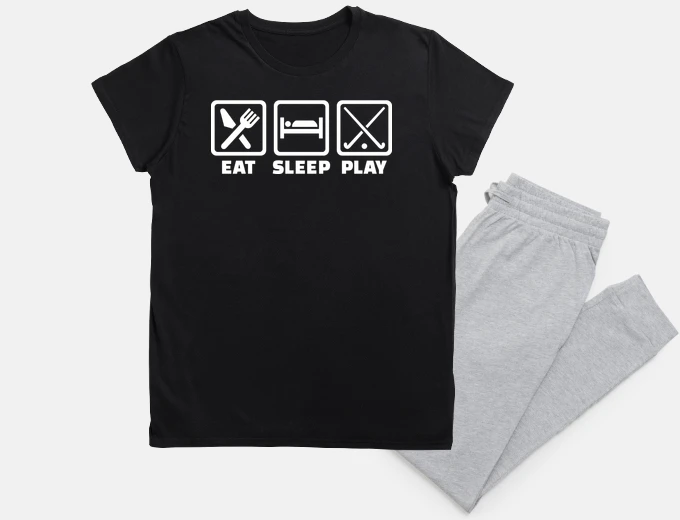 Pigiama mangiare hockey sul campo del sonno