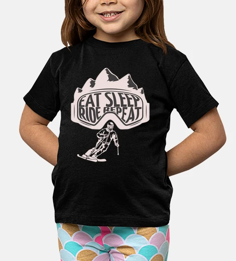 Abbigliamento mangiare sonno ride ripetere lo sci