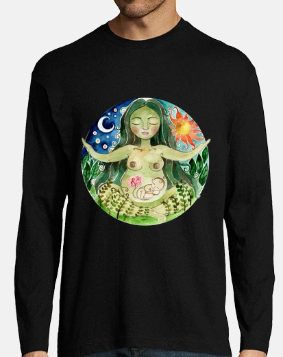 T-shirt manica lunga uomo mamma terra