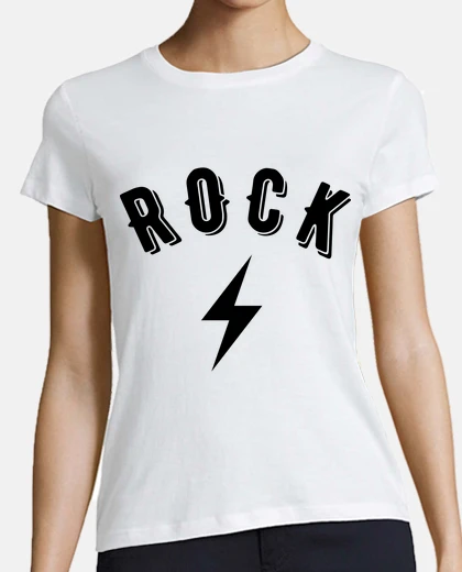 T-shirt maniche di ragazza rock saetta
