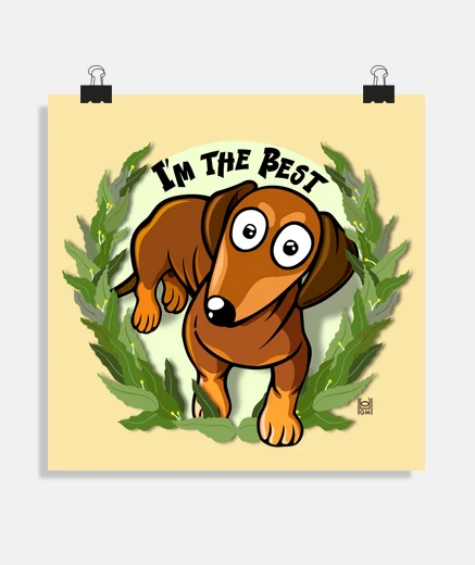Poster manifesto. cane bassotto il migliore
