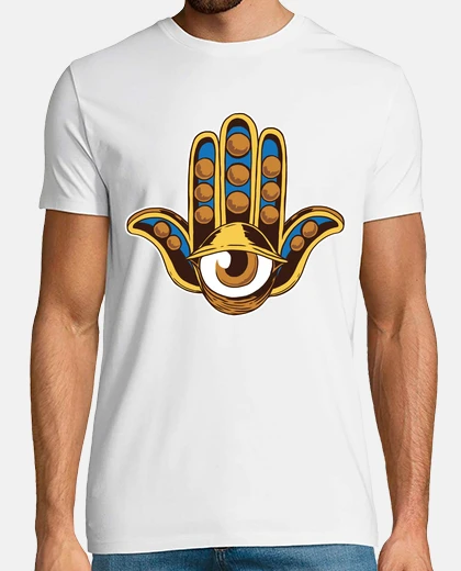 Camiseta mano de hamsa símbolo de tranquilidad