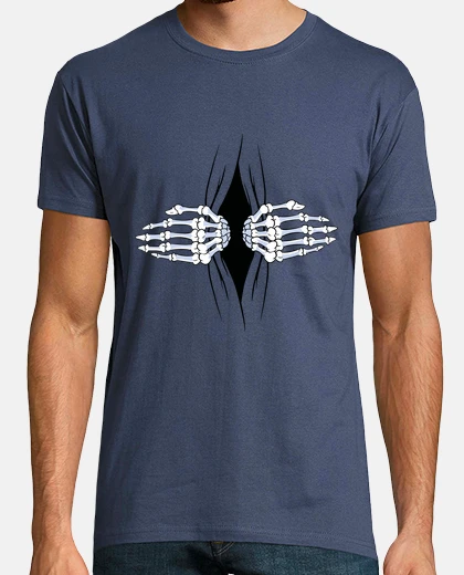 Playera Manos Esqueleto Espiando