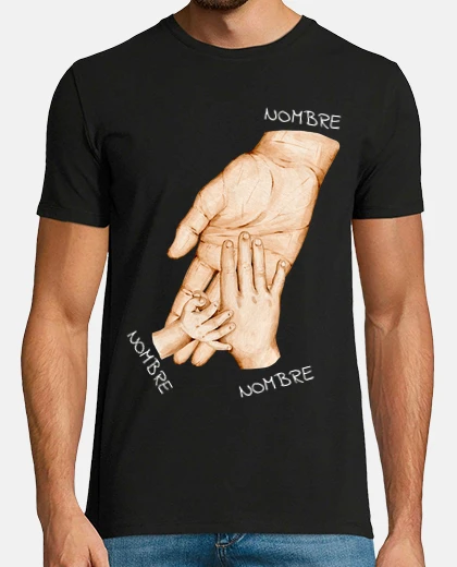 Camiseta Manos Papá y 2 hijos Día Del Padre Regalo Día Del Padre