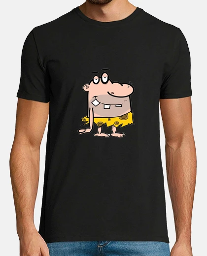 T-shirt manovella l&#39; cavernicolo delle cavernicolo , manica corta, nero, qualità extra