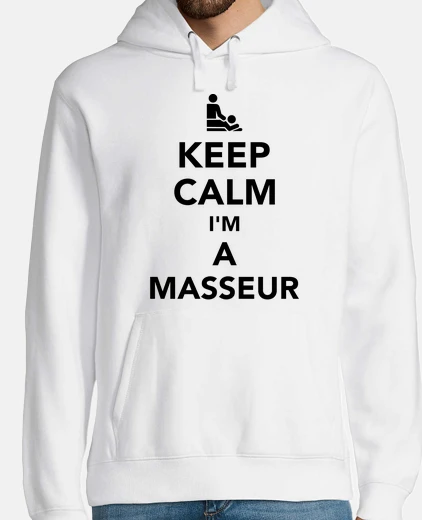 Sudadera mantén la calma soy un masajista