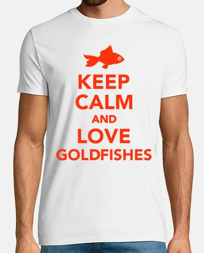 Camiseta mantener la calma y ame peces de colores