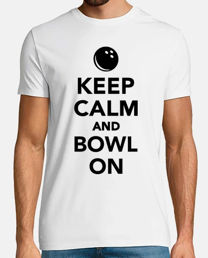Camiseta mantener la calma y el cuenco en