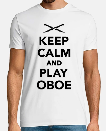 Playera mantener la calma y jugar oboe