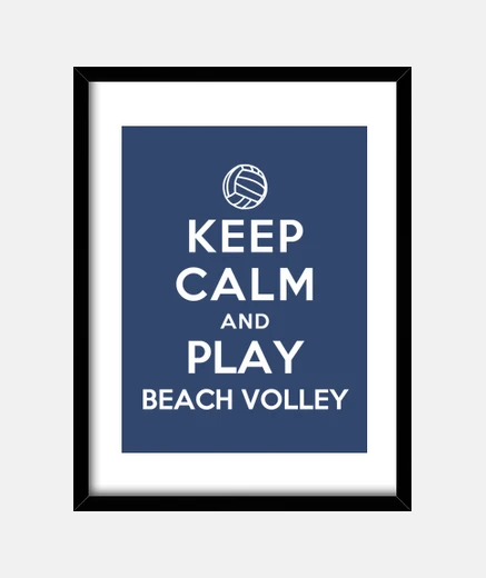 Cuadro mantener la calma y jugar voleibol de playa