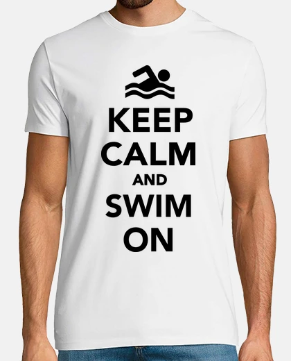 Camiseta mantener la calma y nadar en