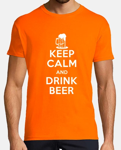 T-shirt mantenere la calma e bere birra