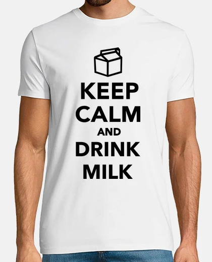 T-shirt mantenere la calma e bere il latte