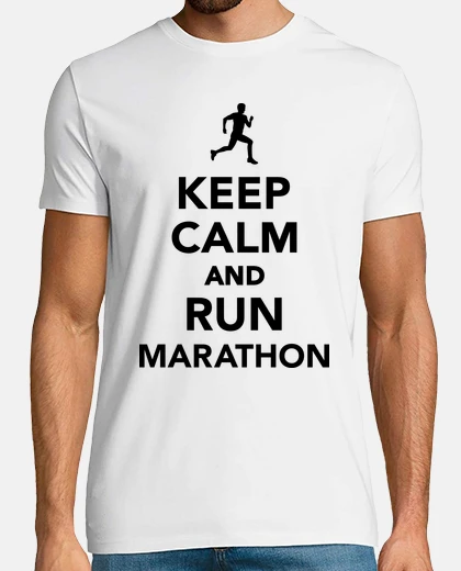 T-shirt mantenere la calma e maratona