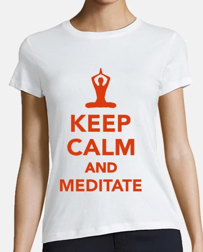 T-shirt mantenere la calma e meditare
